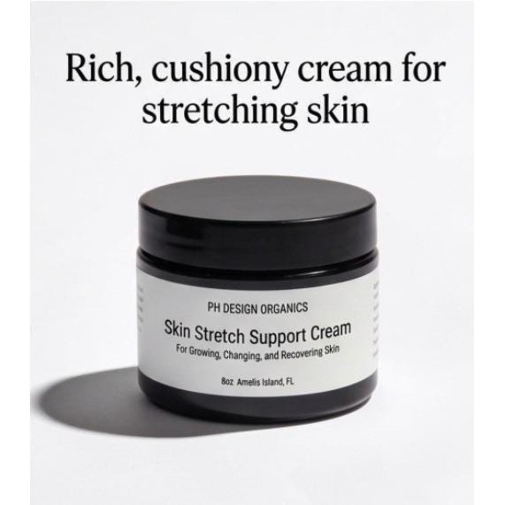 PH Design Organics Skin Stretch Cream 8oz Pregnancy Safe Stretch Mark Care